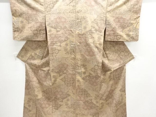 JAPANESE KIMONO / TSUMUGI / WOVEN CLASSICAL PATTERN